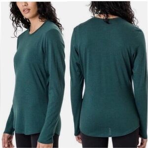 Segments Merino Wool Green Base Layer Long Sleeve Shirt Women’s Sz Medium